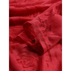 Vintage Lace Hollow 3/4 Sleeve Layers Plus Size Maxi Dress