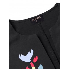 Bohemian Floral Print Sleeveless V-neck Plus Size Maxi Dress