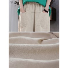 Loose Solid Color Casual Pants for Women