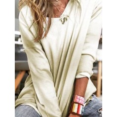 Casual Ombre Long Sleeve T-shirt