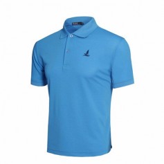 Spring Summer Mens Turn-down Collar Solid Color Cotton Golf Shirts