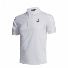 Spring Summer Mens Turn-down Collar Solid Color Cotton Golf Shirts