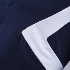 Hit Color Retro Henry Collar Slim Long Sleeve Golf Shirts for Men