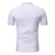 Mens Summer African Style Printedc Slim Fit Business Casual Golf Shirt