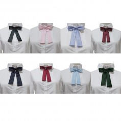 Cute College Style Solid Color Simple Bow Tie Collar Flower Multicolor