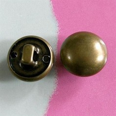 5pcs 1.5cm Brass Metal Plate Half Ball Military Clothes Dome Self Shank Sew On Buttons