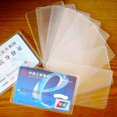 Simple And Transparent Bank Card Set Sided Vertical Plastic ID IC Multi-function Card Holder Plastic Matte Holder Card  Set