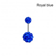 Pretty Crystal Rhinestone Ball Navel Belly Button Barbell Ring Body Piercing