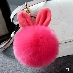 Plush Pendant Lady Bag Accessories Cute Rabbit Ears Keychain New Fashion