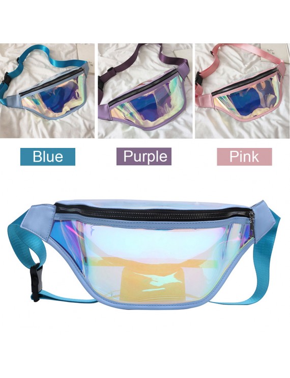 Clear Laser Belt Bum Bag Waterproof Transparent Punk Holographic Fanny Pack Waist Pack Bag