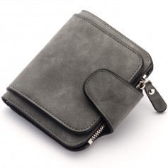 Women Lady Short Clutch Wallet Zipper Solid Fashion Letter Small Female Short Wallet Purse Female Wallet