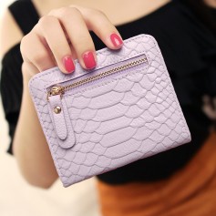 Women Short Wallet Mini Simple Buckle Wallet Purse Korean Style Card Holder Handbags