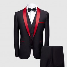 Mens Suits Wedding Bridegroom Classical Suits Formal Business Outfit Shawl Collar One Button Blazer 3Pieces Jacket Pants Vest
