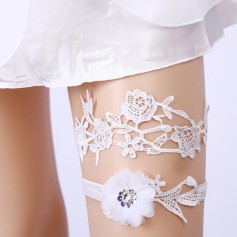 Women Wedding Lace Garters with Sequined  Female Bride Embroidery Floral Leg Garter Ladies Sexy Thigh Ring