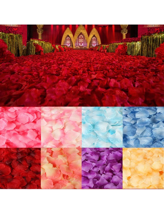 500PCS/Lot 5*5CM Silk Rose Petals for Wedding Decoration Romantic Artificial Rose Flower 20 Colors Wedding Accessories for Wedding Walkway Carpet Tables