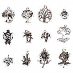 100 Pcs/Set Lots Tibetan Silver Mixed Styles Charms Pendants DIY Jewelry for Necklace Bracelet Making Accessaries