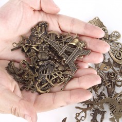 Wholesale 90Pcs Mixed Type Antique Bronze Charms Alloy Pendant DIY Accessories for Bracelet Necklace Jewelry Making and Craft
