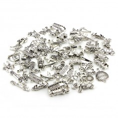 Wholesale 70pcs Bulk Lots Tibetan Silver Mix Charm Pendants Jewelry DIY Vehicle Elements
