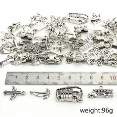Wholesale 70pcs Bulk Lots Tibetan Silver Mix Charm Pendants Jewelry DIY Vehicle Elements