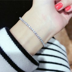 Women Fashion Rhinestone Crystal Silver Gold Plated Bracelet Adjustable Bangle Cuff Jewelry Gift
