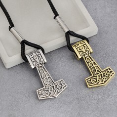 New Sale High Quality Hammer Viking Runes Pendant Bracelet For Men Jewelry Accessories Gift