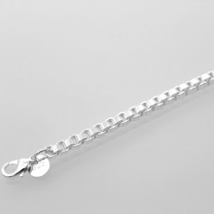Fashion 925 Silver Plated Box Link Chain Bracelet Bangle Wrist Hand Jewelry