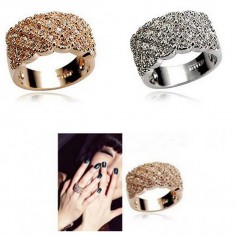 Full Diamond Ring Fashion Zircon Stone Women Ring Fashion Women Jewelry Party Jewelry