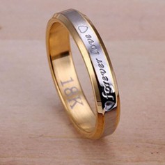 Chic Couple Ring Men/Women Forever Love 18K Gold Silver Steel Wedding Engagement Band Rings Jewelry Gift