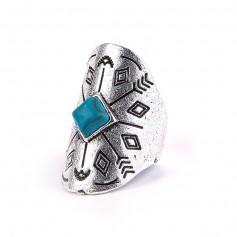 1 x Silver Punk Vintage Ring Womens Retro Geometry Midi Rings Boho Style Jewelry