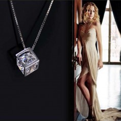 Fashion Women's Silver Crystal Rhinestone Pendant for Necklace Chain Jewelry