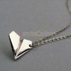 Top ID Cute Paper Plane Airplan Styles Pendant Necklace
