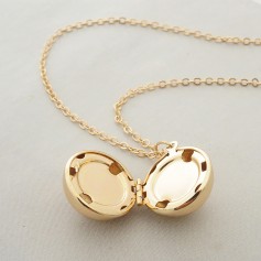 Handmade Secret Message Ball Locket Necklace Gold Silver Chain Love Promise Friendship Jewelry