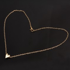 Womens Fashion Gold Plated Heart Bib Statement Chain Pendant Necklace Jewelry