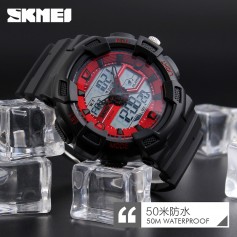 New SKMEI Watch Mens LED Digital Date Waterproof Sport Analog Quartz Military Wrist Watch