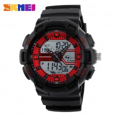 New SKMEI Watch Mens LED Digital Date Waterproof Sport Analog Quartz Military Wrist Watch