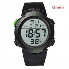 Men's Waterproof Silicone LED Digital Watch Stopwatch Date Rubber Sport Military Wrist Watches
