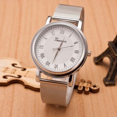 Fashion Women Classic Geneva Quartz Luxury Stainless Steel Wrist Watch