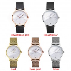 Fashion Simple Quartz Watch Women Marble Stainless Steel Watches Ladies Ultra thin Wristwatches
