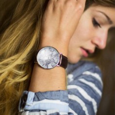 Fashion Simple Quartz Watch Women Marble Stainless Steel Watches Ladies Ultra thin Wristwatches