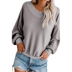 Gray Our Country Roads Thermal Top
