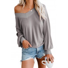 Gray Our Country Roads Thermal Top