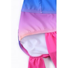 Rosy Ombre Tie Dye Swim Dress with Shorts
