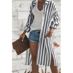 Black Turtle Bay Pocketed Duster Cardigan