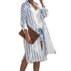 Blue Turtle Bay Pocketed Duster Cardigan