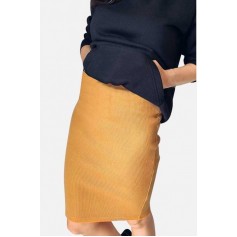 Ribbed Elastic Waist Sexy Bodycon Knitted Skirt