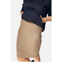 Ribbed Elastic Waist Sexy Bodycon Knitted Skirt