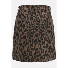 Leopard Print Pocket Sexy Mini Skirt