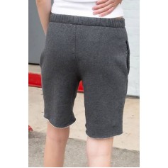 Dark-gray Pocket High Waist Casual Shorts