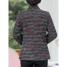 Solid Color Turn-down Collar Woolen Short Coat