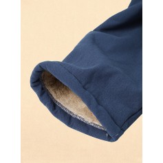 Casual Print Pockets Zipper Long Sleeve Hooded Coat